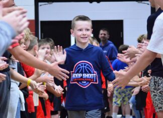 Parkside School celebrates Hoop Shoot national champion Paxton Plourd