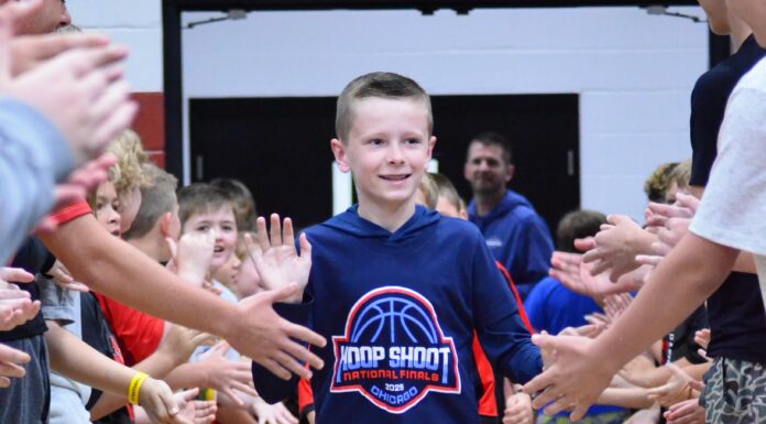 Parkside School celebrates Hoop Shoot national champion Paxton Plourd