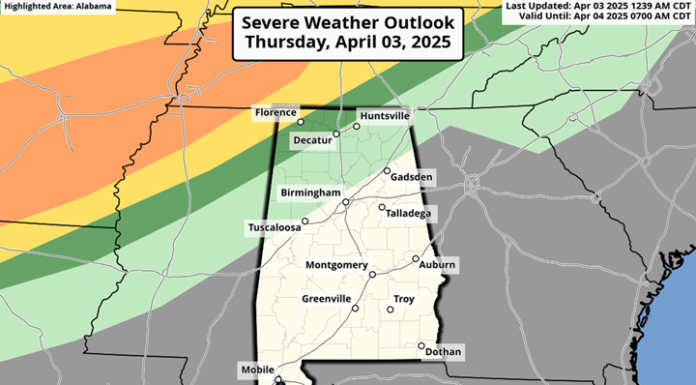 Low chances of severe weather today with higher chances this weekend