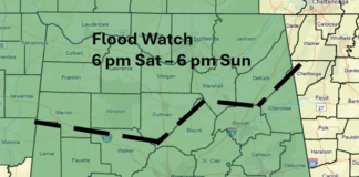 Line of storms and potential flooding rain tonight into Monday