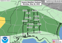 Another round of rain and thunderstorms today