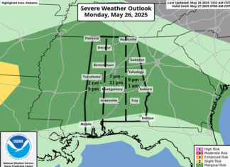 Another round of rain and thunderstorms today