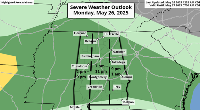 Another round of rain and thunderstorms today