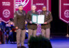 Cullman’s Cody Goodwin commissioned as 2nd lieutenant in US Army Second Lieutenant Cody Goodwin (middle) receives his Certificate of Commission from Sergeant First Class Gomez (left) and Lieutenant Colonel House (right). (Freed-Hardeman University)
