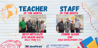 Metcalfe, Stallings named April CCBOE/AmFirst Teacher, Staff Member of the Month