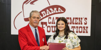 Hudson awarded Alabama Cattlemen’s Foundation Scholarship