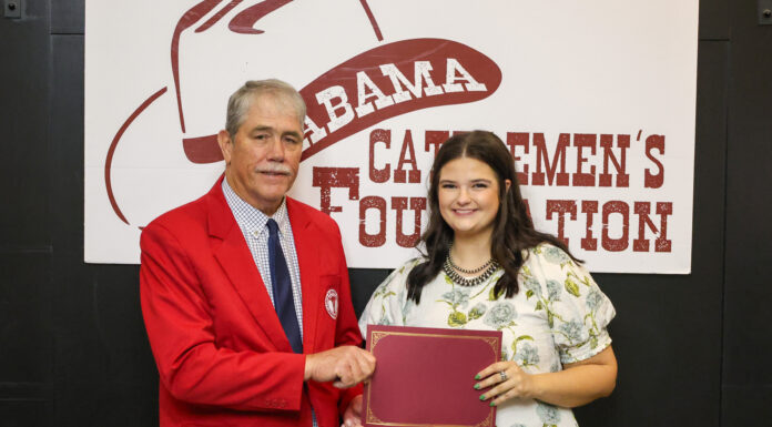 Hudson awarded Alabama Cattlemen’s Foundation Scholarship