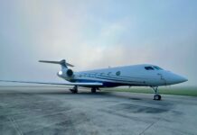 Cullman City Council takes next step at airport A 100,000-pound corporate jet sits on the apron at Cullman Regional Airport. Improvements will allow larger and heavier aircraft to use the facility. (Photo courtesy of Cullman Regional Airport)