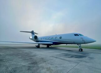 Cullman City Council takes next step at airport A 100,000-pound corporate jet sits on the apron at Cullman Regional Airport. Improvements will allow larger and heavier aircraft to use the facility. (Photo courtesy of Cullman Regional Airport)