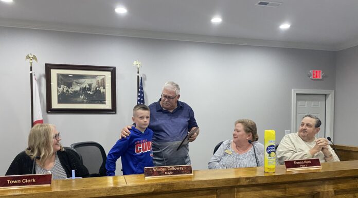 Baileyton council recognizes student athlete, sets dates for events