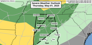 A few severe storms possible today through Saturday