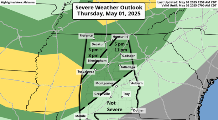 A few severe storms possible today through Saturday