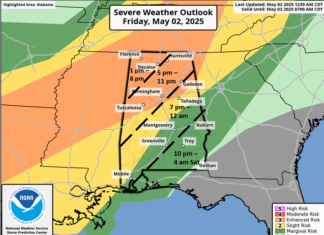 Increased severe weather threat today