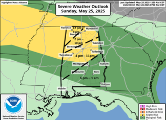 Line of storms expected today