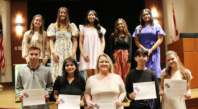 WSCC students inducted into English and Math honor societies