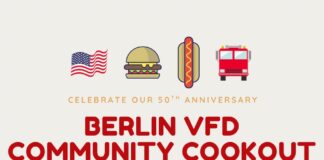Berlin VFD celebrating 50th anniversary with free community cookout June 14