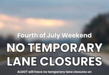 ALDOT suspends temporary lane closures over 4th of July 4 holiday