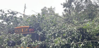 Cullman County Schools bus damaged in weekend storm