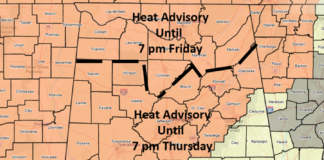Heat advisory into Friday with severe storms possible