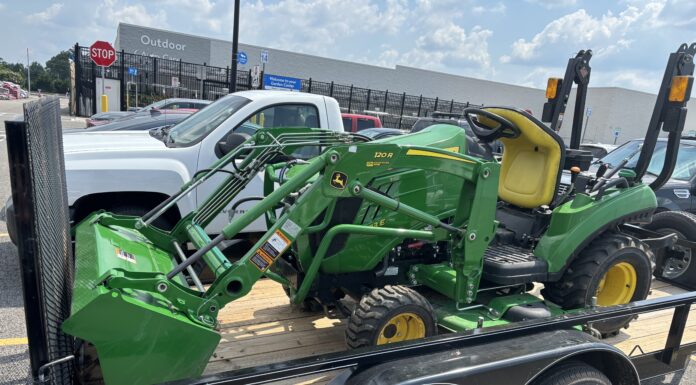 2 men arrested following tractor, trailer theft This stolen trailer and John Deere tractor were recovered in the parking lot of the north Cullman Walmart on June 25, 2025. (Cullman Police Department)