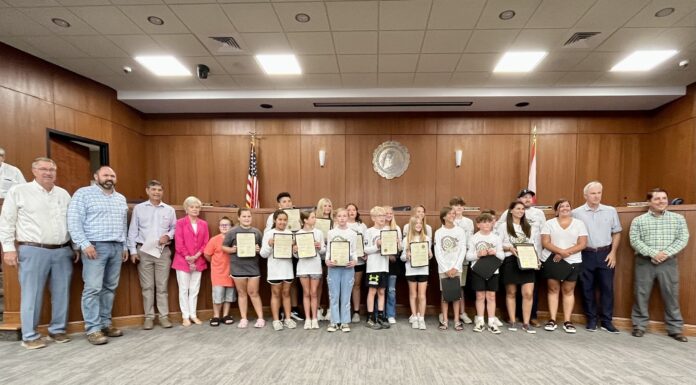 Cullman City Council recognizes achievements of East Elementary archery team