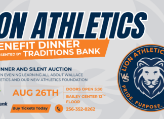 Wallace State to host inaugural Lion Athletics Benefit Dinner on Aug. 26
