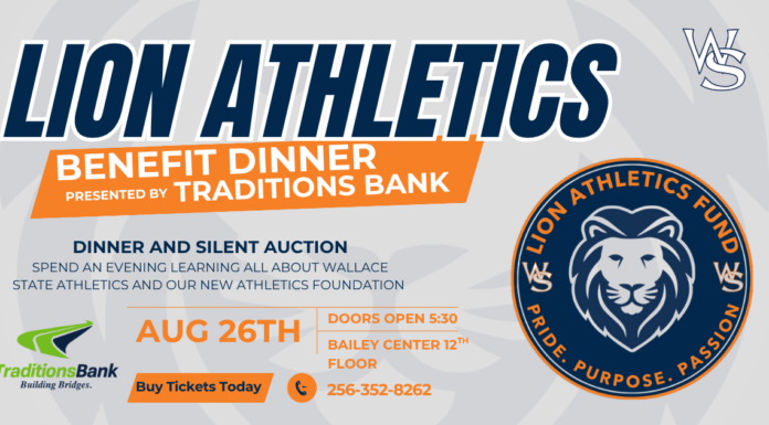 Wallace State to host inaugural Lion Athletics Benefit Dinner on Aug. 26