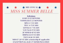 Registration open for 3rd annual Miss Summer Belle Pageant; pageant set for July 12
