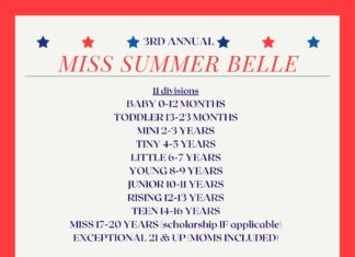 Registration open for 3rd annual Miss Summer Belle Pageant; pageant set for July 12