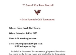 West Point Baseball to host 7th Annual 4-Man Scramble Golf Tournament – July 26