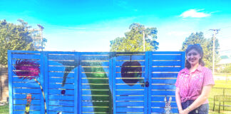 Eliana Hollis creates East Elementary garden mural