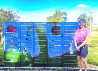 Eliana Hollis creates East Elementary garden mural