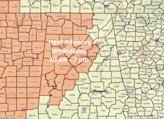 Heat advisory today with potential tropical activity
