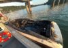 Mississippi woman injured in boat fire on Smith Lake A passenger on this boat was injured Sunday, July 6, when the boat caught fire on Smith Lake. (ALEA)