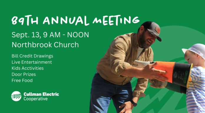 89th annual meeting of the Cullman Electric Cooperative set for Sept. 13