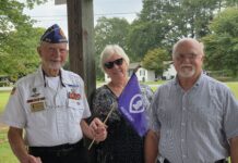 Families, friends gather to honor local heroes at Purple Heart memorial service