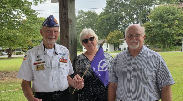 Families, friends gather to honor local heroes at Purple Heart memorial service