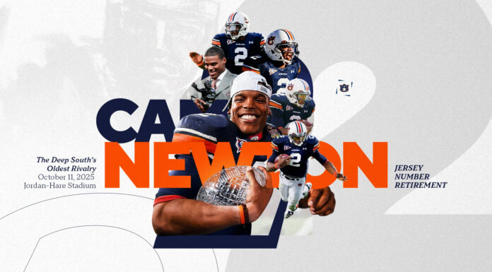 Auburn to retire Cam Newton’s jersey number