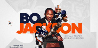 Auburn to honor Bo Jackson at Iron Bowl to commemorate 40th anniversary of Heisman Trophy season