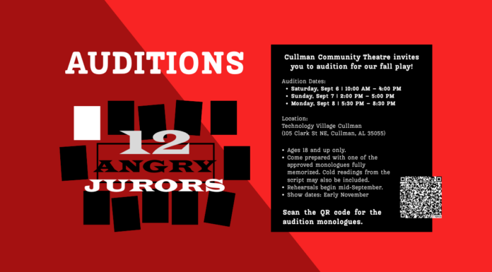 ’12 Angry Jurors’ auditions begin this week