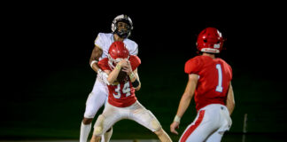 PREP FOOTBALL: Slain’s big game leads Vinemont to 22-16 region win over Phil Campbell