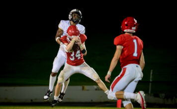 PREP FOOTBALL: Slain’s big game leads Vinemont to 22-16 region win over Phil Campbell