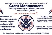Cullman County EMA hosting 2-day grant-writing workshop Oct. 16-17