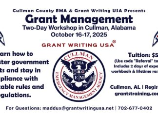Cullman County EMA hosting 2-day grant-writing workshop Oct. 16-17
