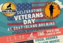 Goat Island Brewing holding ‘Operation: Beer for Warriors’ Nov. 8