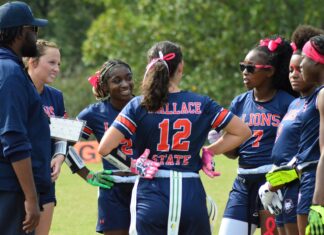 WSCC FLAG FOOTBALL: Lions collect dominant wins over Lurleen B. Wallace, Bishop State