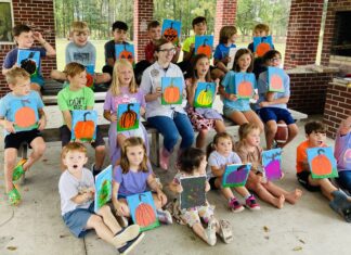 Homeschool students enjoy fall book reading