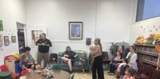 Learning about fire safety at the Shirley Burden Public Library