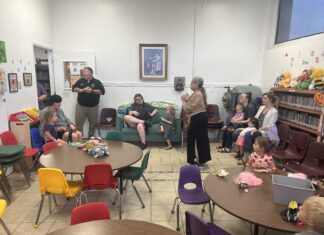 Learning about fire safety at the Shirley Burden Public Library