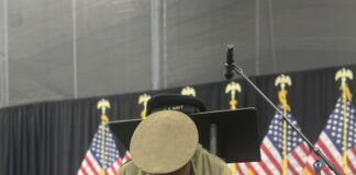 Veterans Day at OmniPlex: ‘The least we can do is thank you’ A uniform on display at the Veterans Day program at the Cullman OmniPlex on Nov. 5, 2025 (Anabelle Howze/The Cullman Tribune)